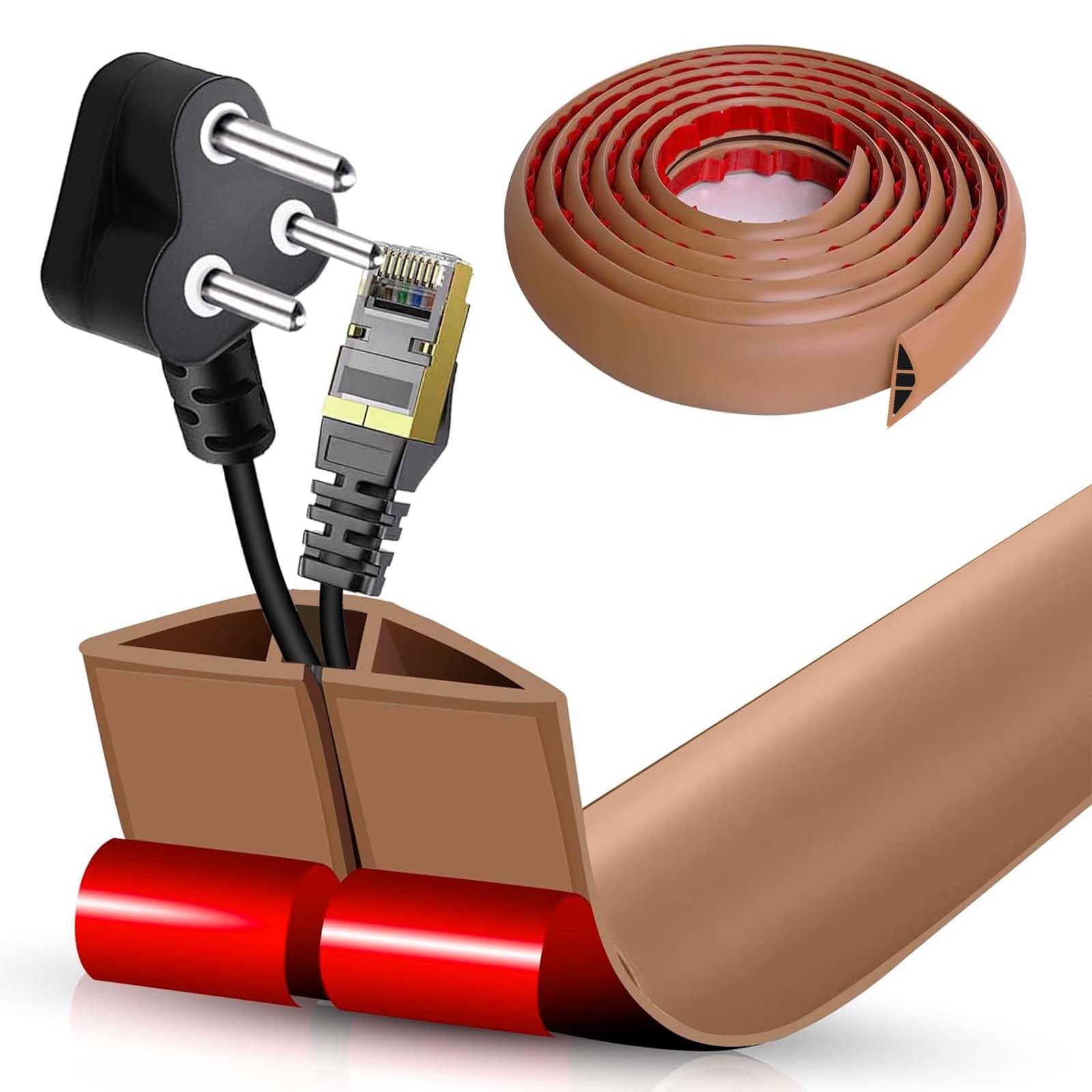 Cubiertas de suelo para cables autoadhesiva flexible y resistente al paso 7