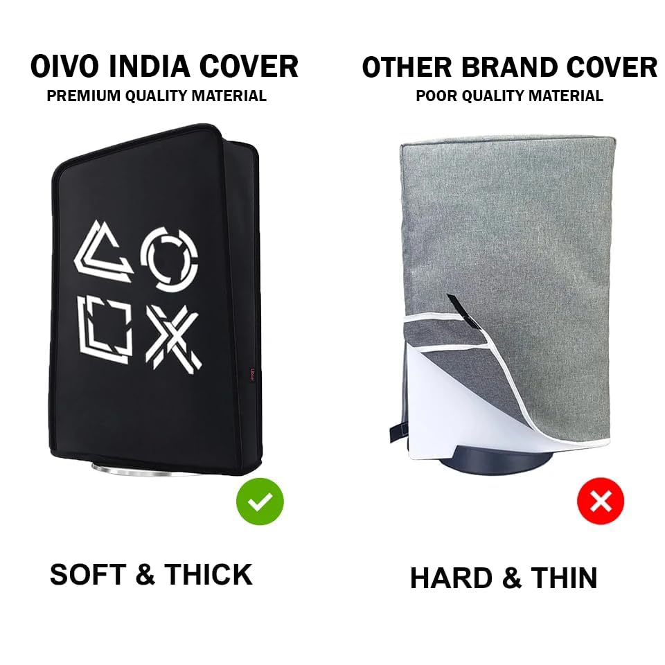 Image of OIVO INDIA Dust Protective Cover for PS5 Console Accessories Case , Anti Scratch Waterproof Sleeve Compatible with Sony PlayStation 5 Digital & Disc Edition only (Not for PS5 Slim Version)