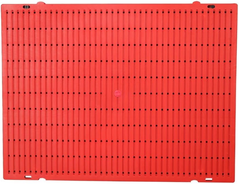 Alkon Polypropylene Multy Display Pegboard (Mdb500) For Garage Tool Storage Peg Board Hooks And Panel Set Office Workshop Factory Organization Kitchen Shop Home Diy, Red Organizer, Wall Mount)