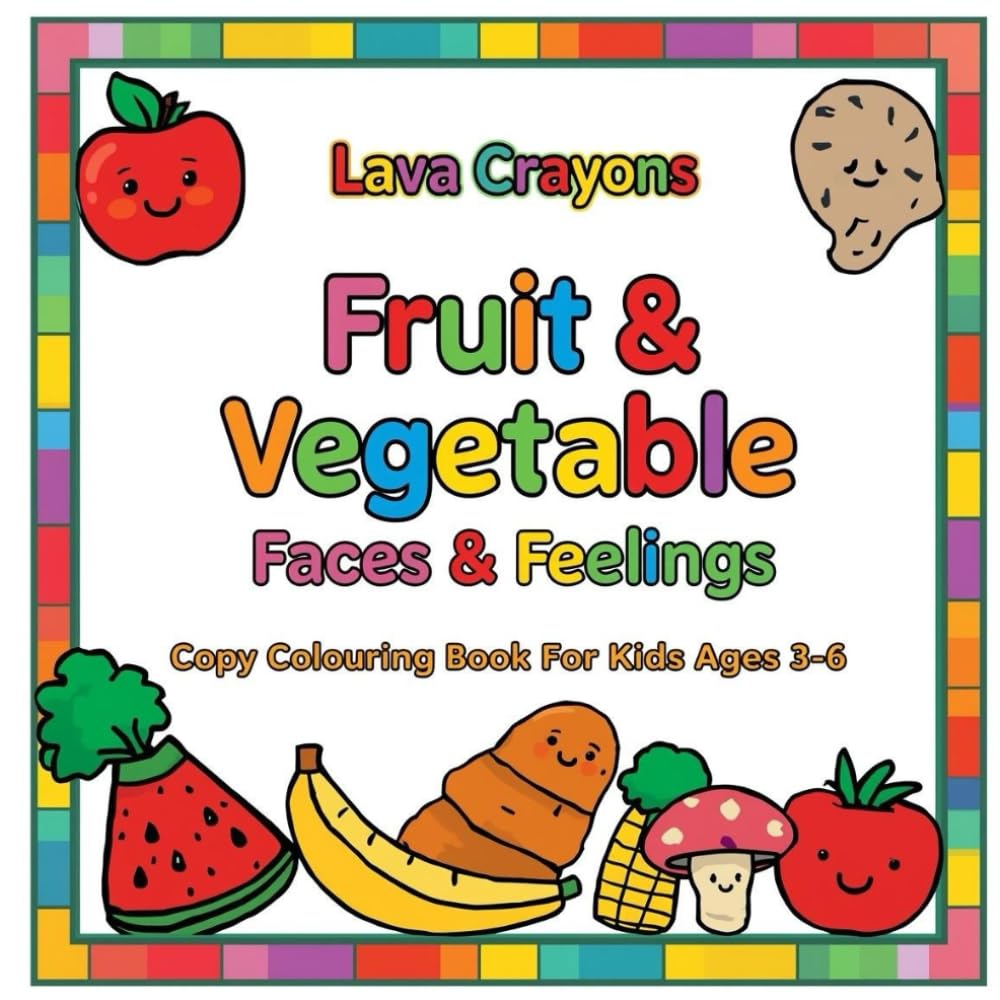 Happy Fruits & Veggie Friends: Copy Coloring Fun for Little Artists