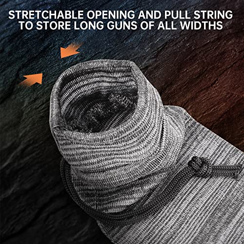 5-Pack Silicone Treated Knit Gun Socks For Rifles, 52Inch Gun Sleeves For Shotgun (5 Dark Gray) Tgk014 #TOP2