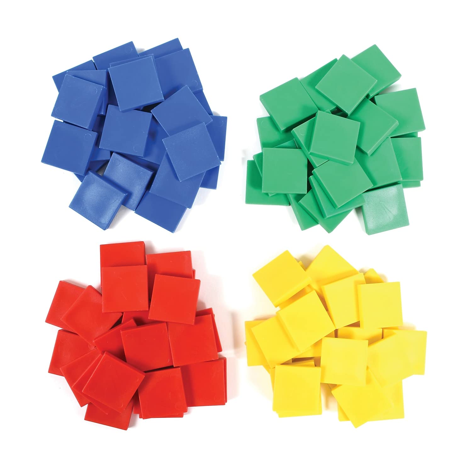 edx Education - Azulejos de colores - Juego de 400 - Matemáticas tempranas - Contar, clasificar, secuenciar y manipular patrones - Enseña fracciones, distancia y área