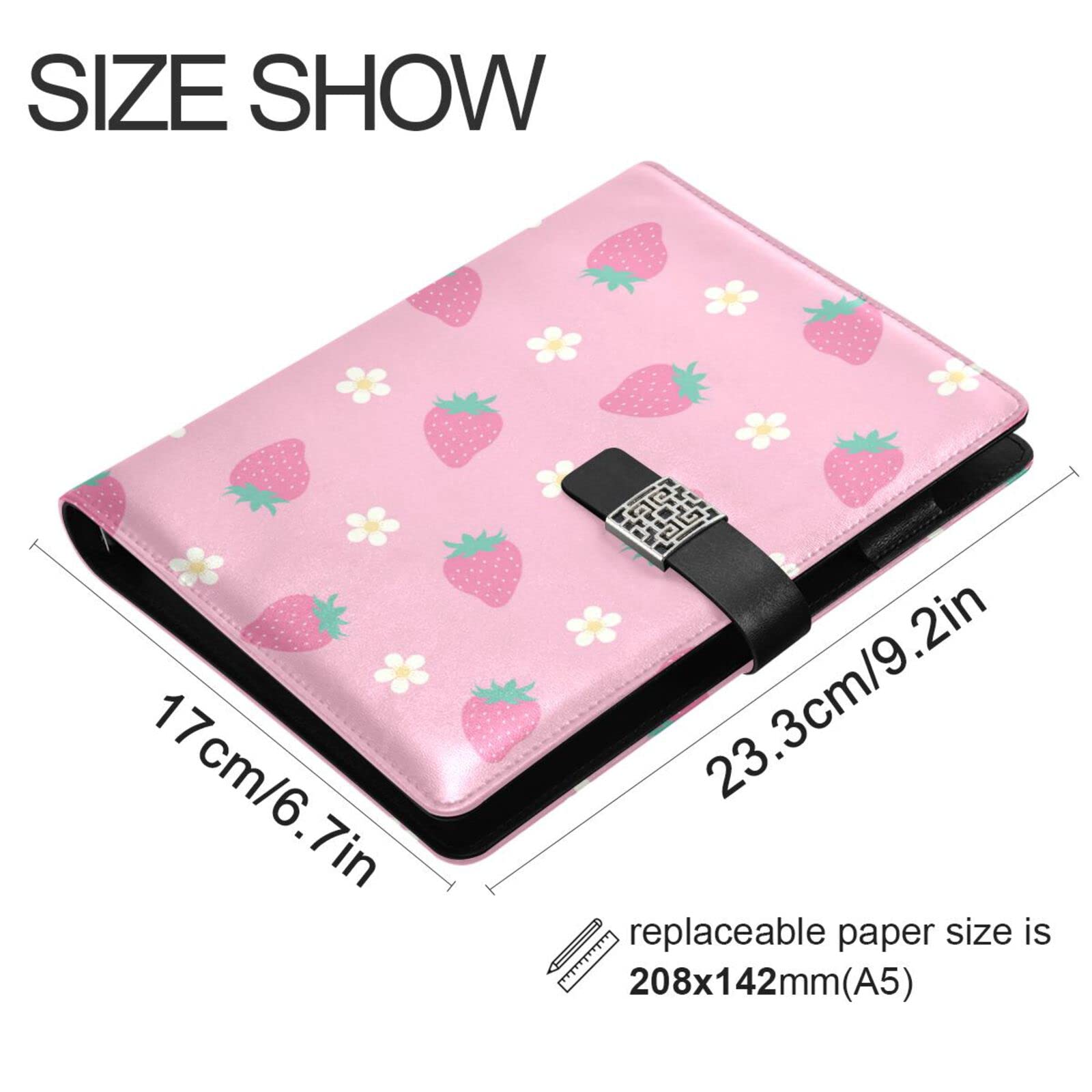 Amazon.co.jp: SoreSore システム手帳 A5サイズ いちご 苺 花柄