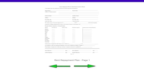 Rent Repayment Plan