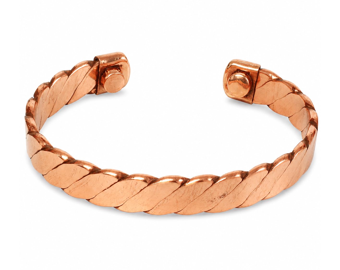Touchstone Pure Copper Magnetic Bracelet, Braided, Natural Tone