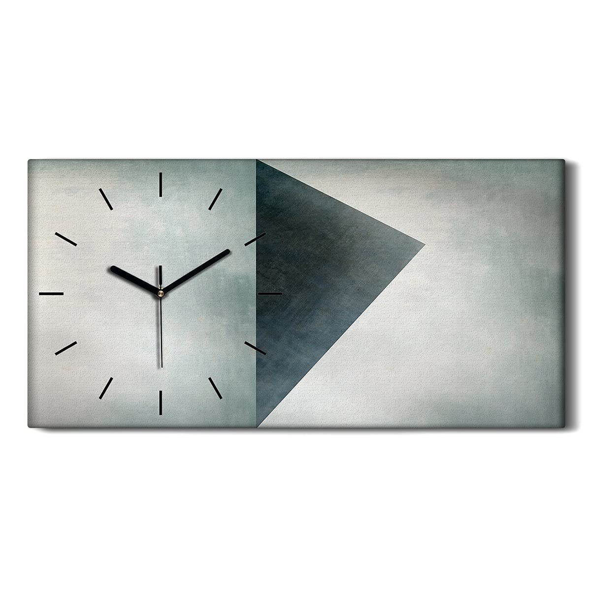 Horloge sur toile art mural triangles minimaliste 60x30