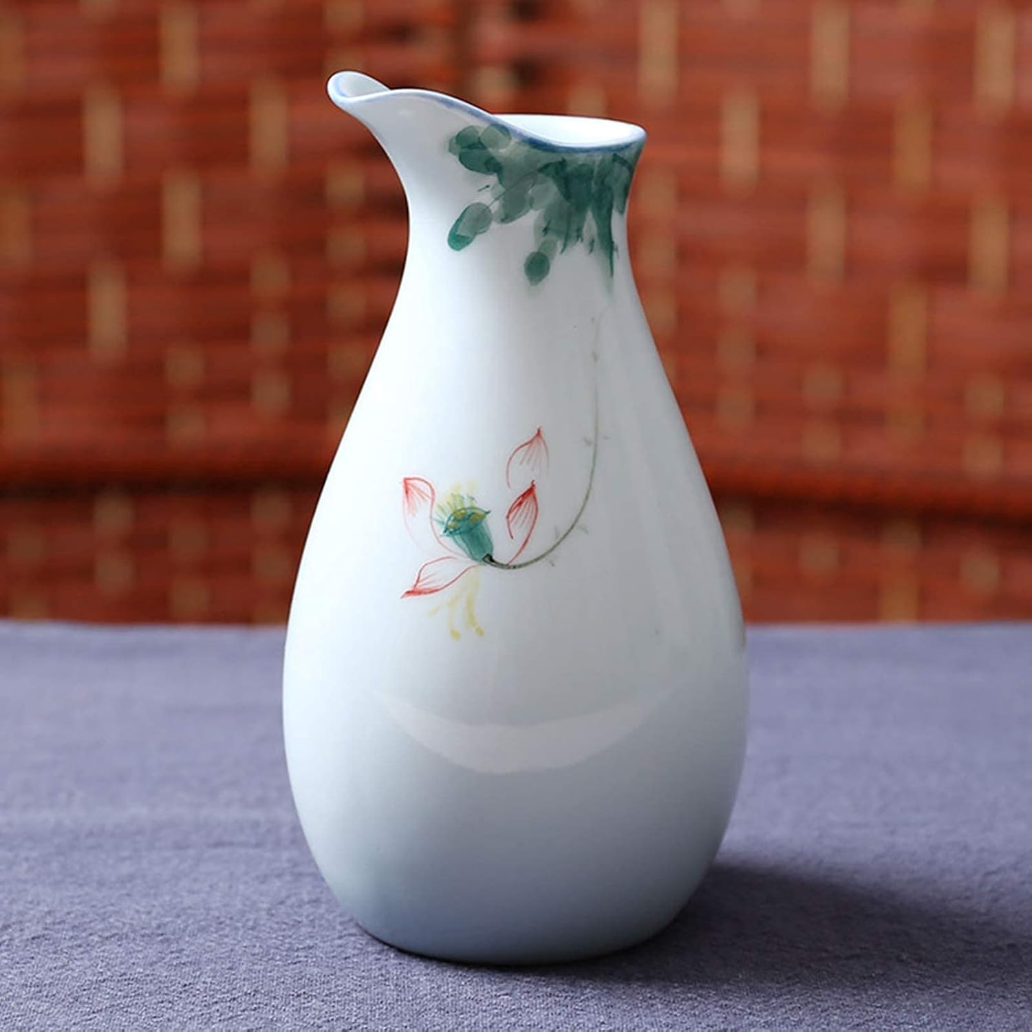 Exquisite Design Japanese Sake Cup Set 7 Piece Traditional Ceramic Crafts Cups with 1 Sake Serving Bottle and 6 Sake Cups,E,Tableware
