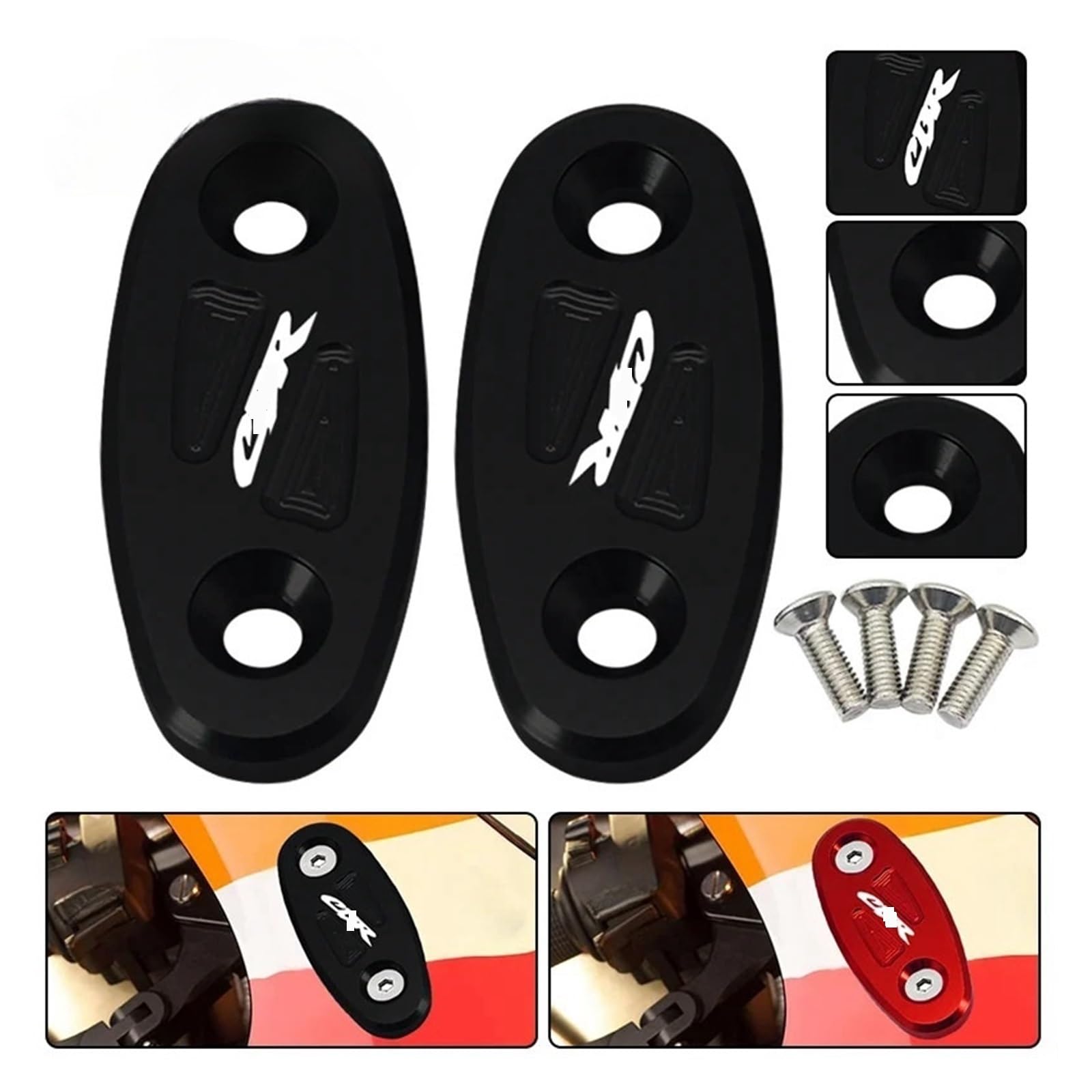Motorrad-Rückspiegelsitz, dekorative Abdeckung, Spiegelsockel, Lochkappe, Teile kompatibel mit CBR650R CBR650F CBR 500R 300R 250R