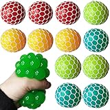 Mesh Squishy Balls Stress Relief Toys Squeeze Grape Balls,12 Pack Color Changing Sensory Fidget Toys...