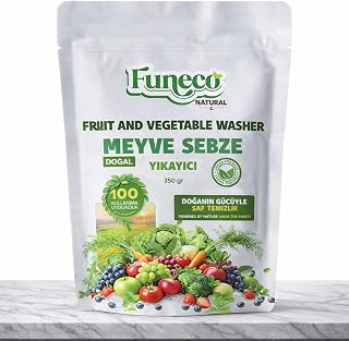 Natural Meyve & Sebze Yıkayıcı 350 g – Bitki ve Mineral Bazlı Doğal Temizleyici Toz – Vegan, Food Grade, 100 Kullanımlık
