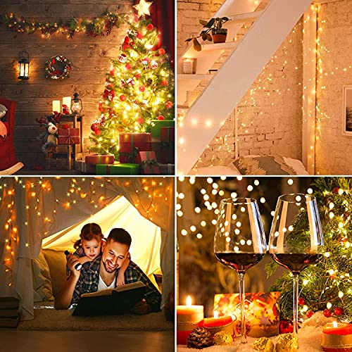 Yoeen 20 Pack 20 Led Fairy Lights Battery Operated [8 Extra Batteries] 5Ft Mini String Lights Twinkle Lights Copper Wire Firefly Starry Lights For Wedding Party Mason Jars Christmas, Warm White #TOP5