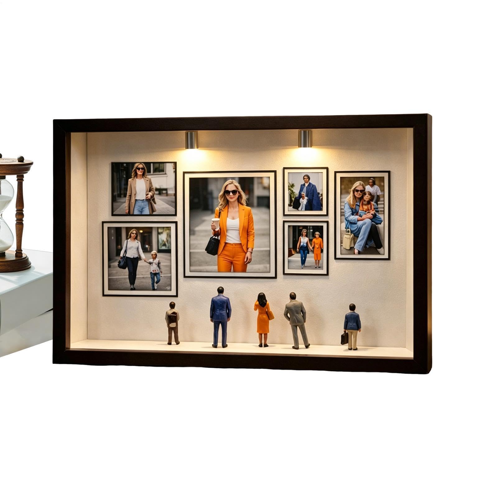 Museum Silhouette Boîte à photos en bois