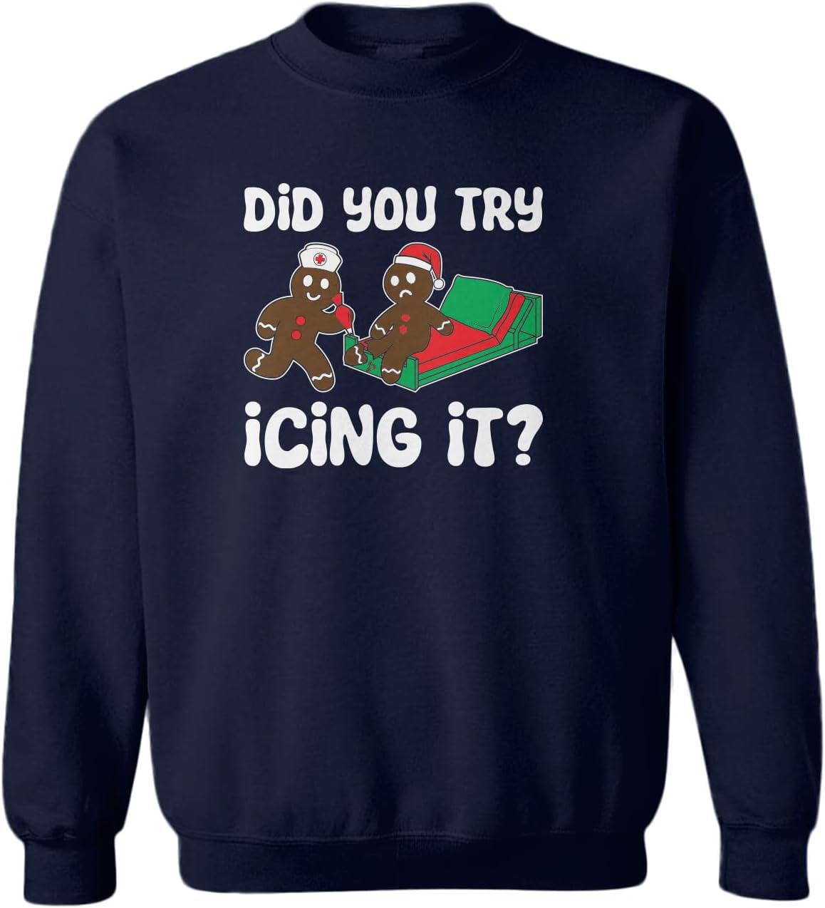 Did You Try Icing It? - Gingerbread Toddler Fleece Crewneck Sweater