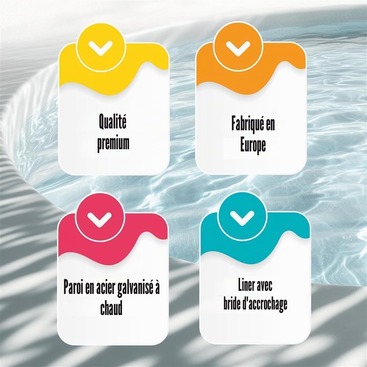 POWERHAUS24 Kit de Piscine Ovale, 700 x 350 x 120cm