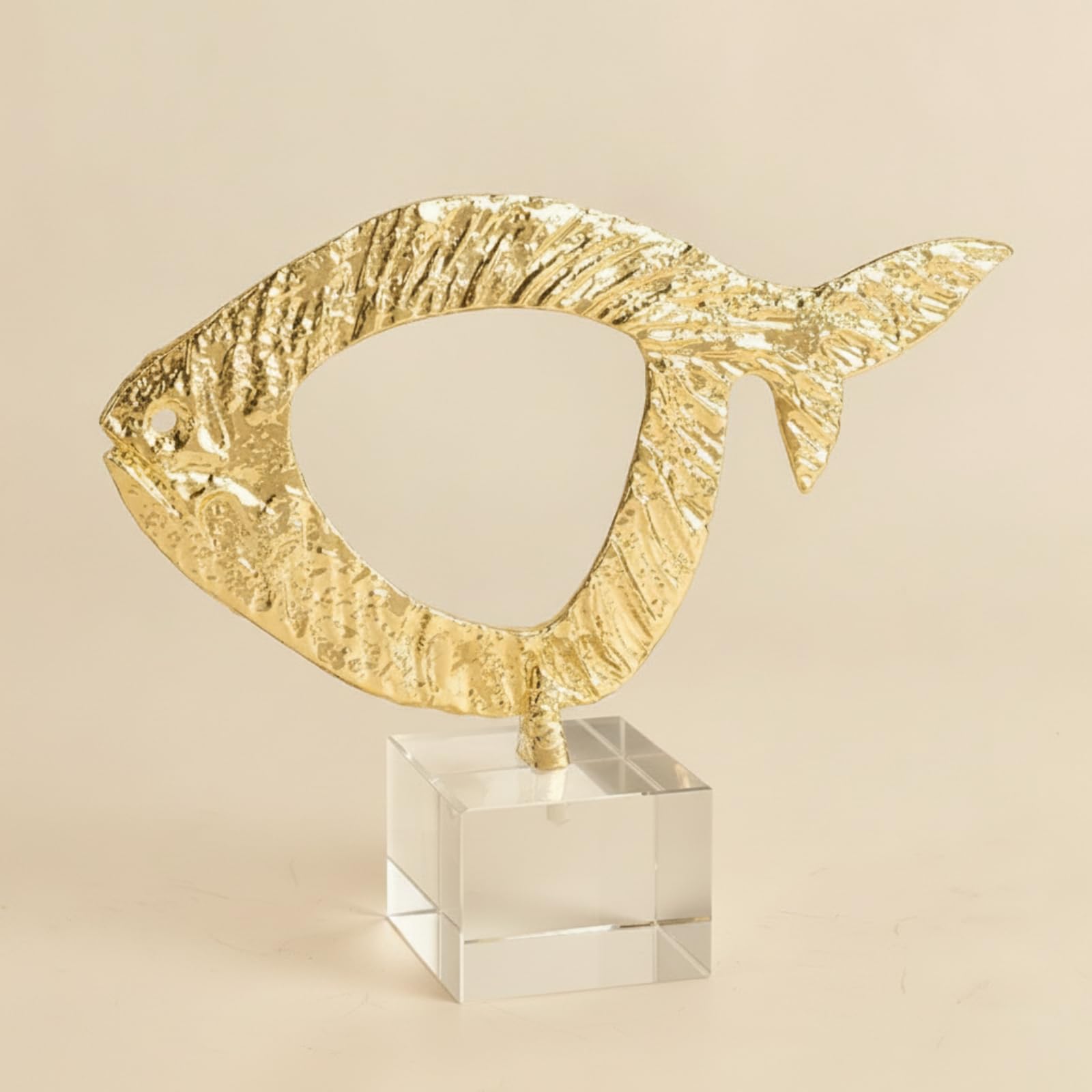 TISHITA Escultura Decorativa Estatua Adorno Figura de Aleación Montada de Cristal Superficie Texturizada Que Refleja la Luz Adecuada para Mesa Auxiliar Mueble, 200 70 170mm