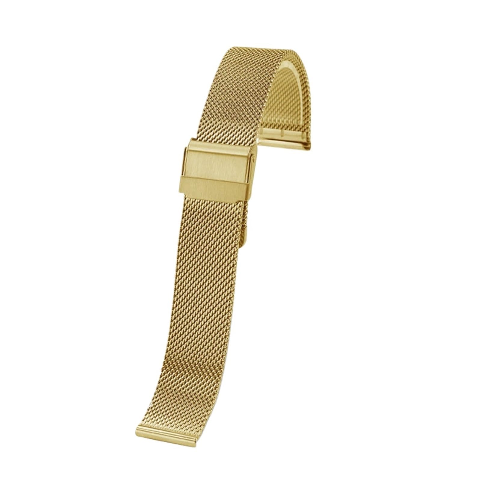 Mesh Watch Band Compatible With T109 Watch Band Compatible With T41 T006 T099 Men's And Women's Strap Steel Watch Band Suitable For Daily Wear(Gold,18mm width)