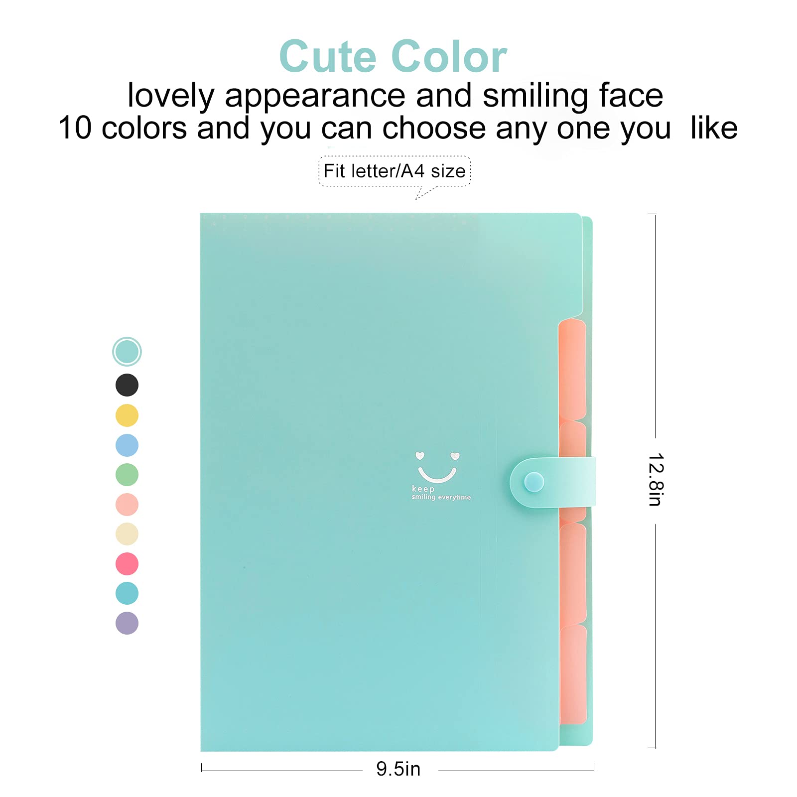 Buy Forvencer Expanding File Folder, Cute Folder for Important Documents 5 Pocket Folder