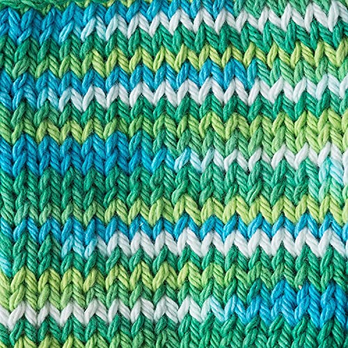 Image of Lily Sugar N Cream Cones Emerald Energy Ombre Yarn - 1 Pack of 14oz /400g - Cotton - #4 Medium - 706 Yards - Knitting /Crochet