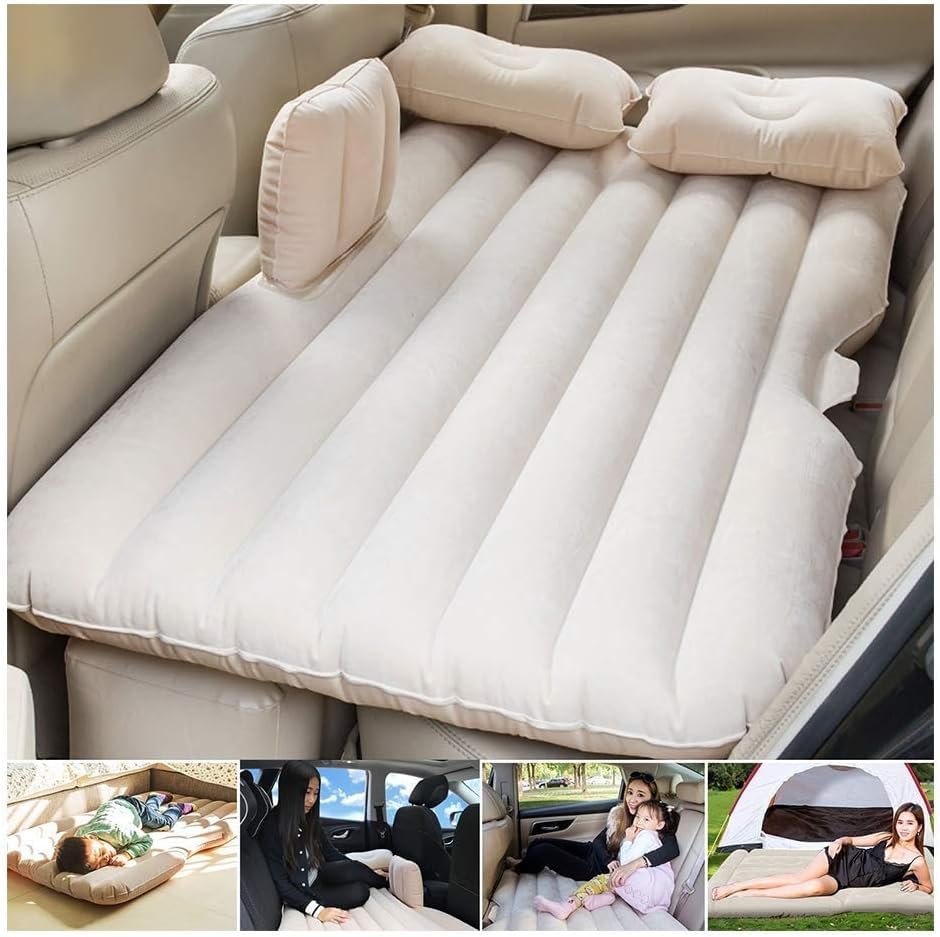 TOMVAES Car Travel Air Mattress Portable Travel Multifuction Car Air Bed Universal Suv Extended Air Couch With Two Air Pillows for Outdoor Camping
