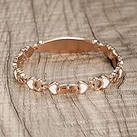 Vista 4 de Pulseras de alerta médica de corazón para mujeres pulseras médicas con grabado personalizable gratuito