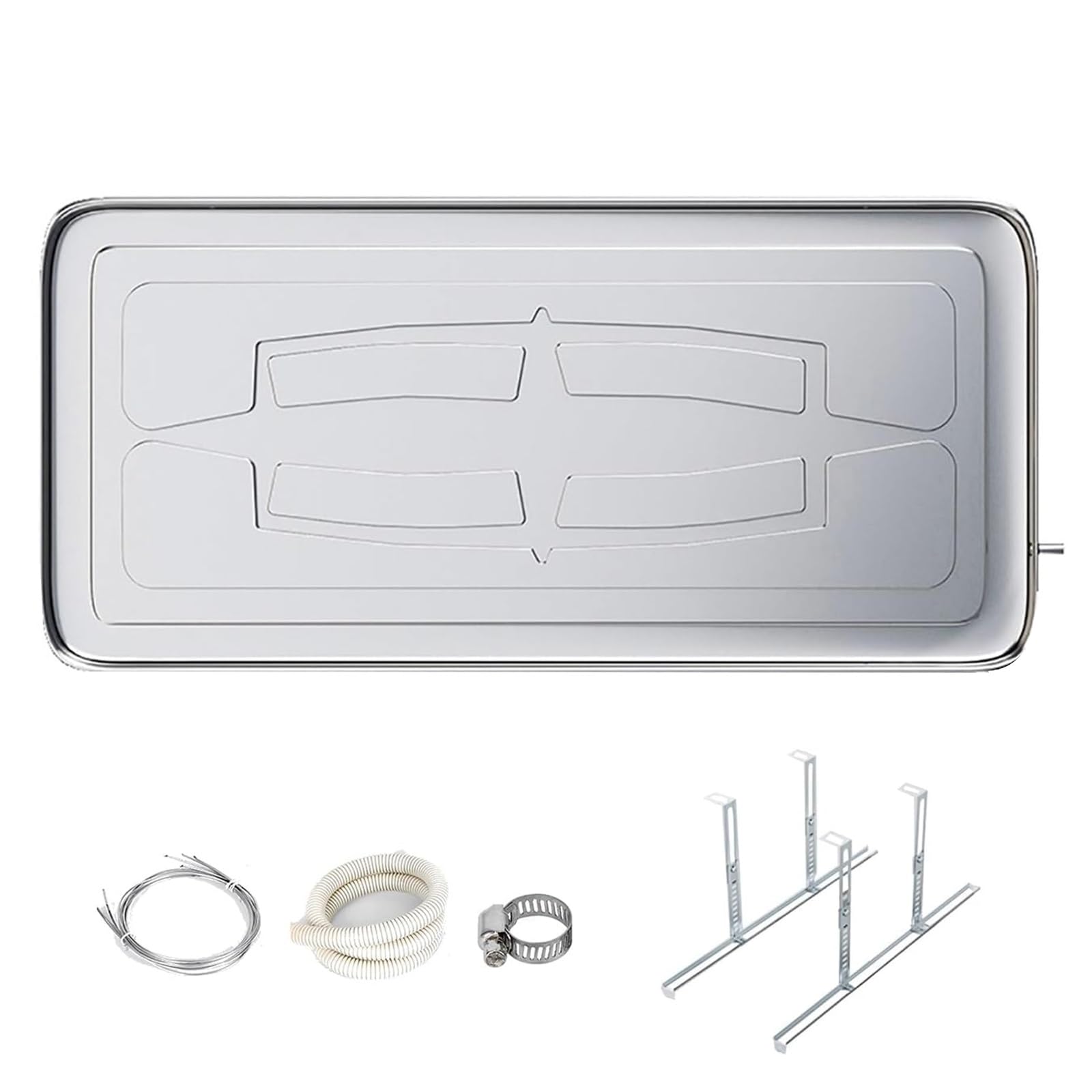 Air Conditioner Drip Pan, AC Condensate Drain Pan with Adjustable Brackets