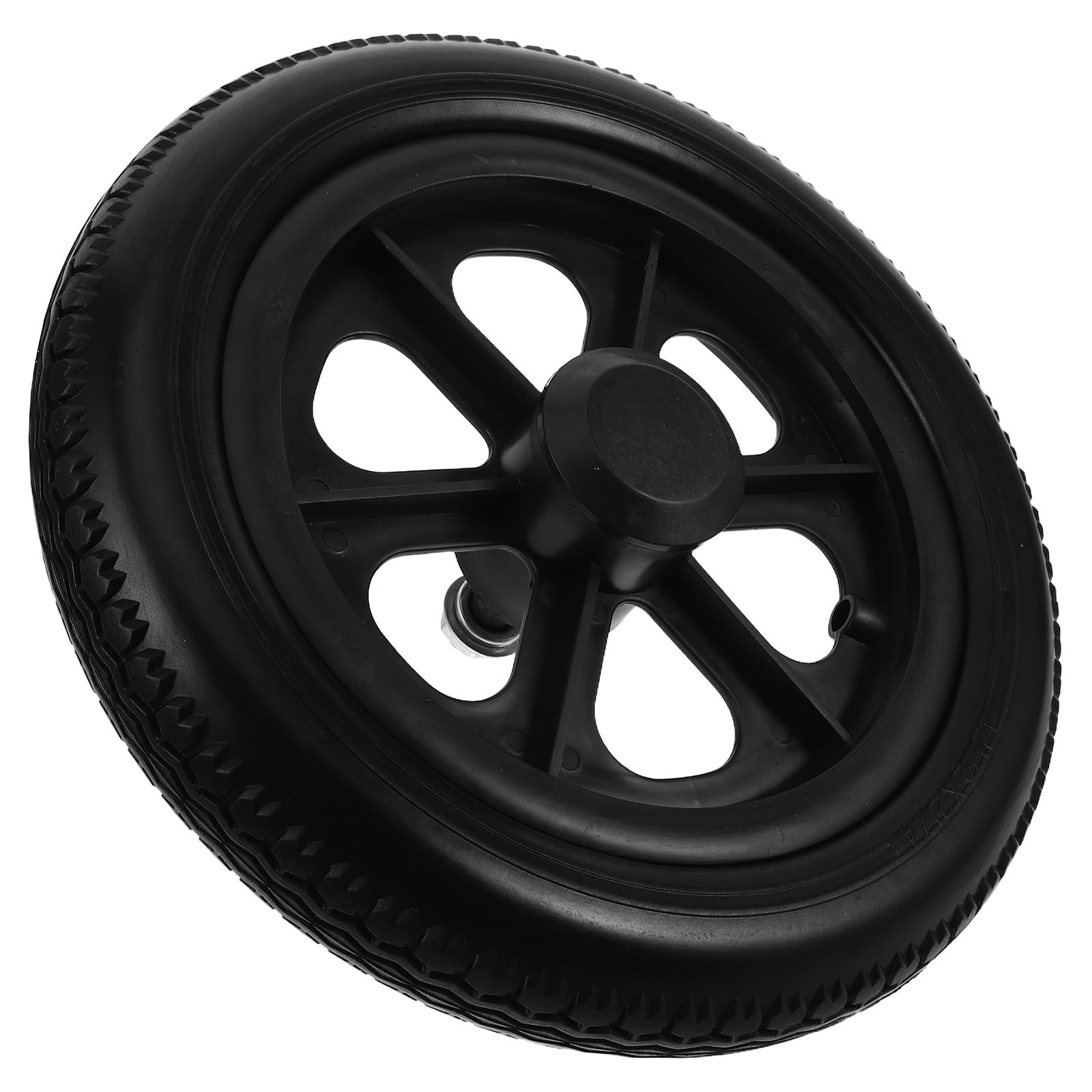 MAGICLULU Ruedas de Repuesto para Silla de Ruedas y Cochecito de 12 Pulgadas, Neumáticos Sólidos de Pu Espumado, Ajuste de Inflado para Uso Interior y Exterior, Paseo Cómodo y Resistente