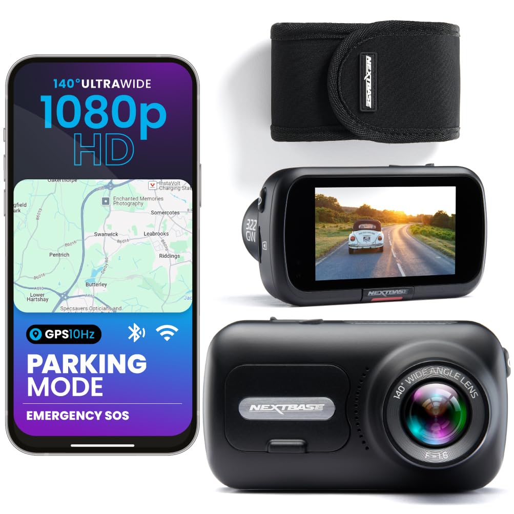 Nextbase 322GW Dash Cam Front - 1080p 60fps Car Camera Dashcam - WiFi, 10Hz GPS, Bluetooth, Emergency SOS, Night Vision, Intelligent Parking Mode, 2.5" IPS Touch Screen, G-Sensor, Magnetic Mount — view 10