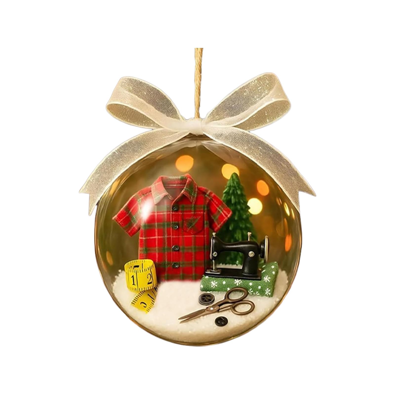 Seasonal Christmas Sewing Sphere Decoration Baubles Ornament Safe and User Friendly Tree Hangings Tree Hanging Sewing Ball