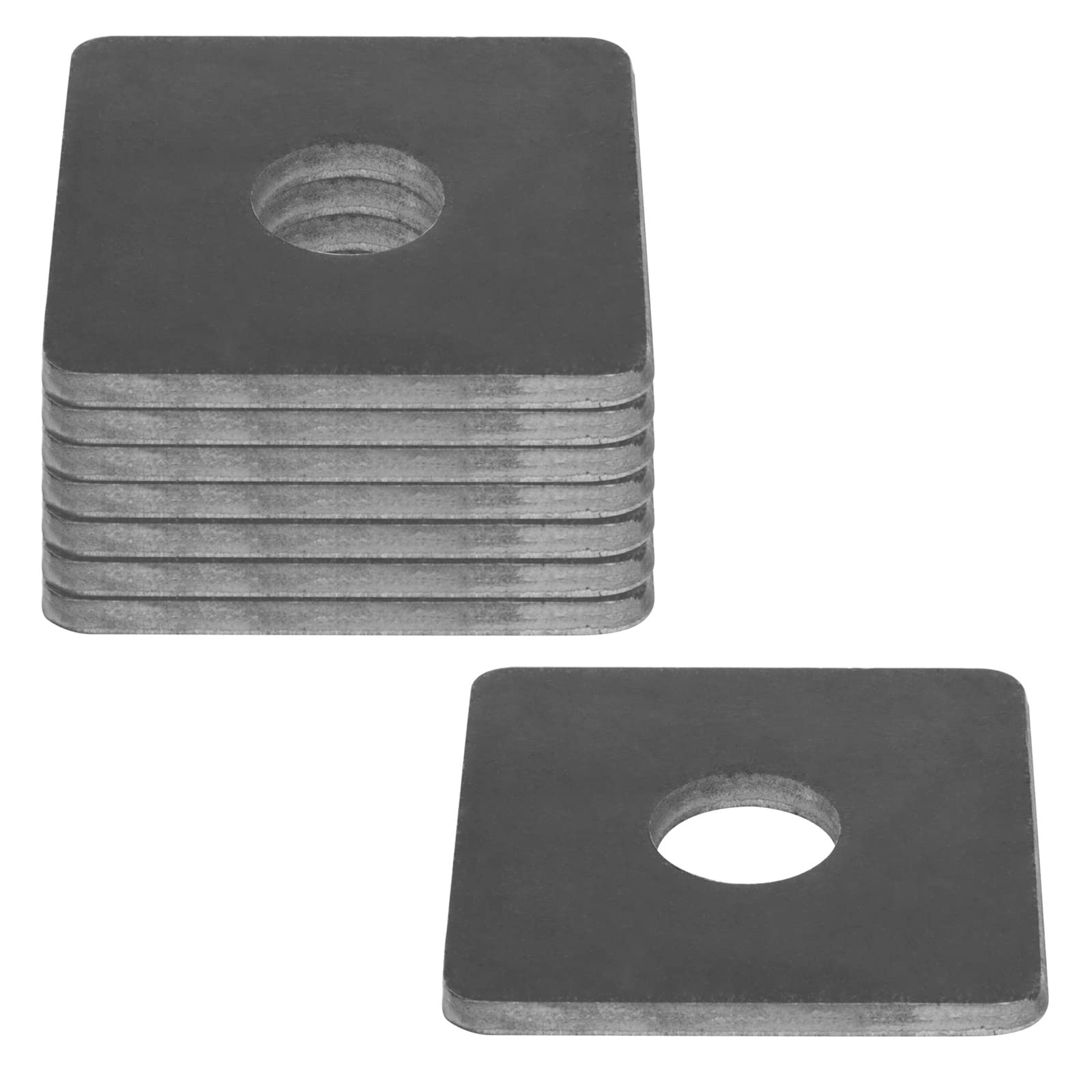 Fanmao 8 Pack Square Plate Washers 1/2"(ID) x 2-3/8" x 2-3/8", Flat Bearing Plate Washers, 3/16" Thick