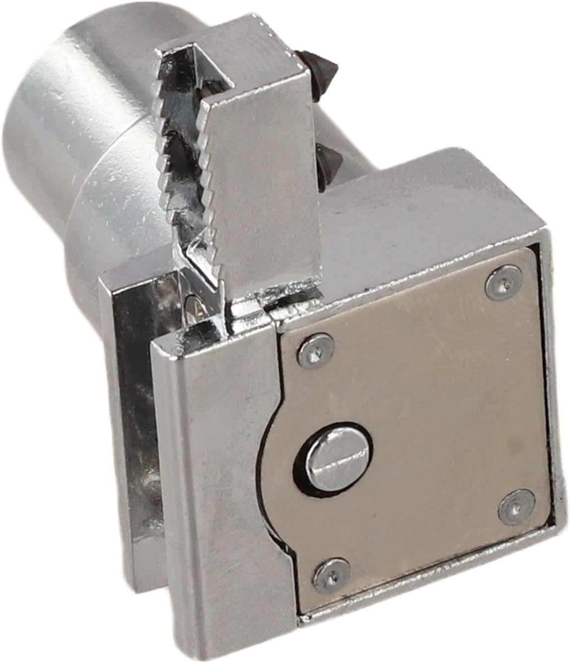Glass Door Lock with Keys for Display Cabinet Showcase, Zinc Alloy Sliding Lock for 5-8mm Glass, Silver Finish