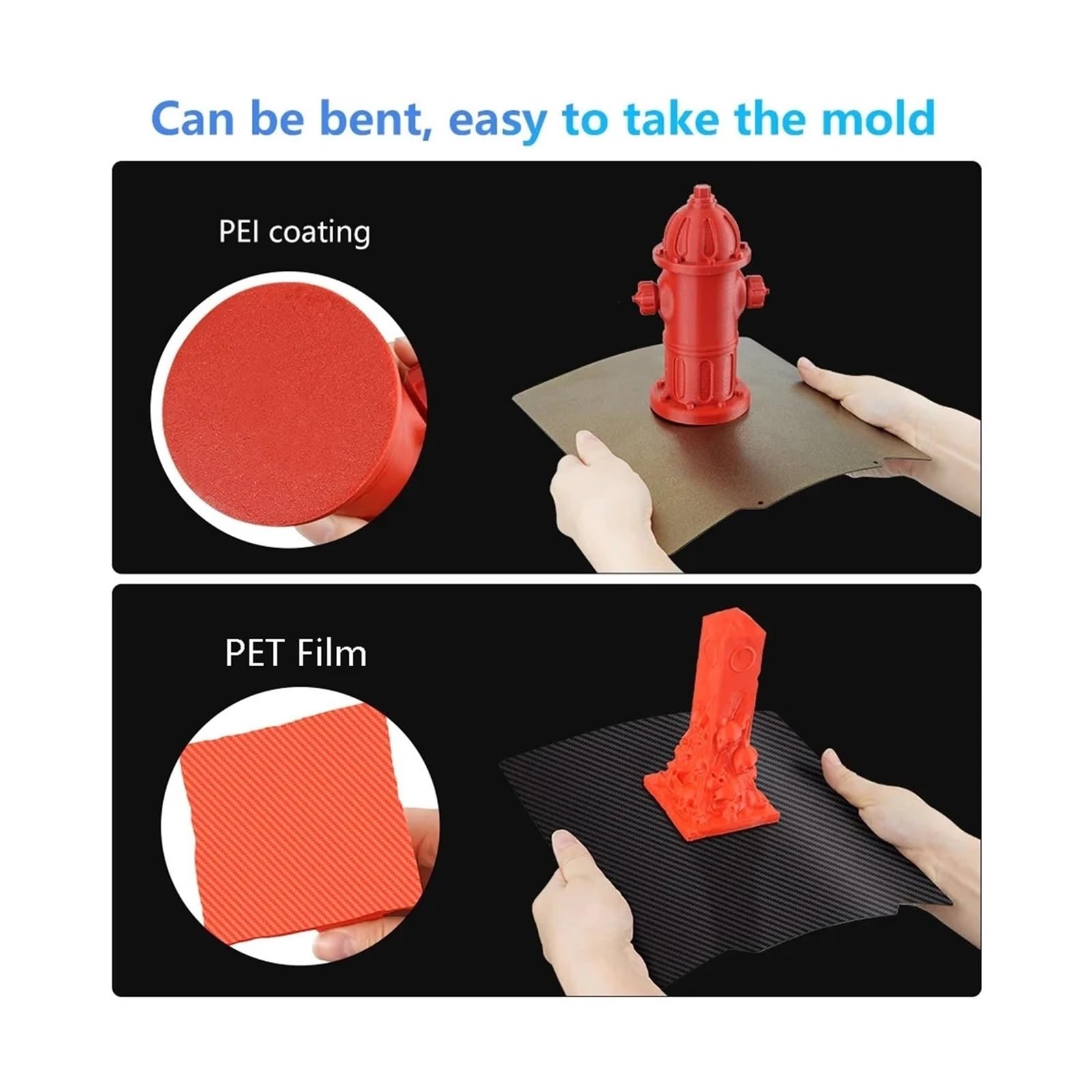 For Ender 3 Build Plate Ender 3 V2 / Ender 5 /Pro H1H PEY PEO PET PEI(PEO-PET (no base))