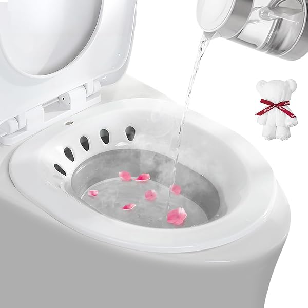 DEANIC Bain de Siège Pliable Gris pour Hygiène Intime