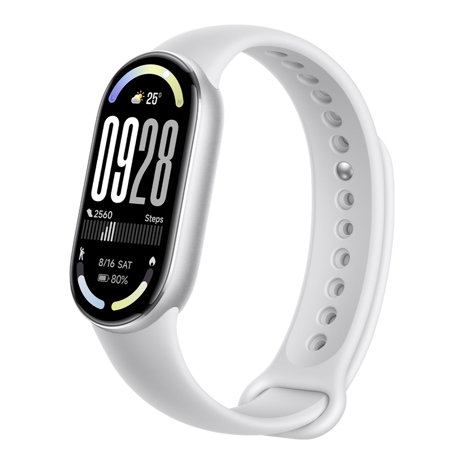 xiaomi mi smart band 10 2025 global version - 17234 amoled display  21 days battery life  touchscreen multi-sport tracker activity tracker heart rate monitor  bt54 - glacier silver