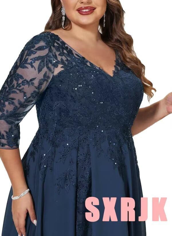 Beaded Applique Mother of The Bride Dresses for Wedding Chiffon Long Mother of The Groom Dress - Image 4