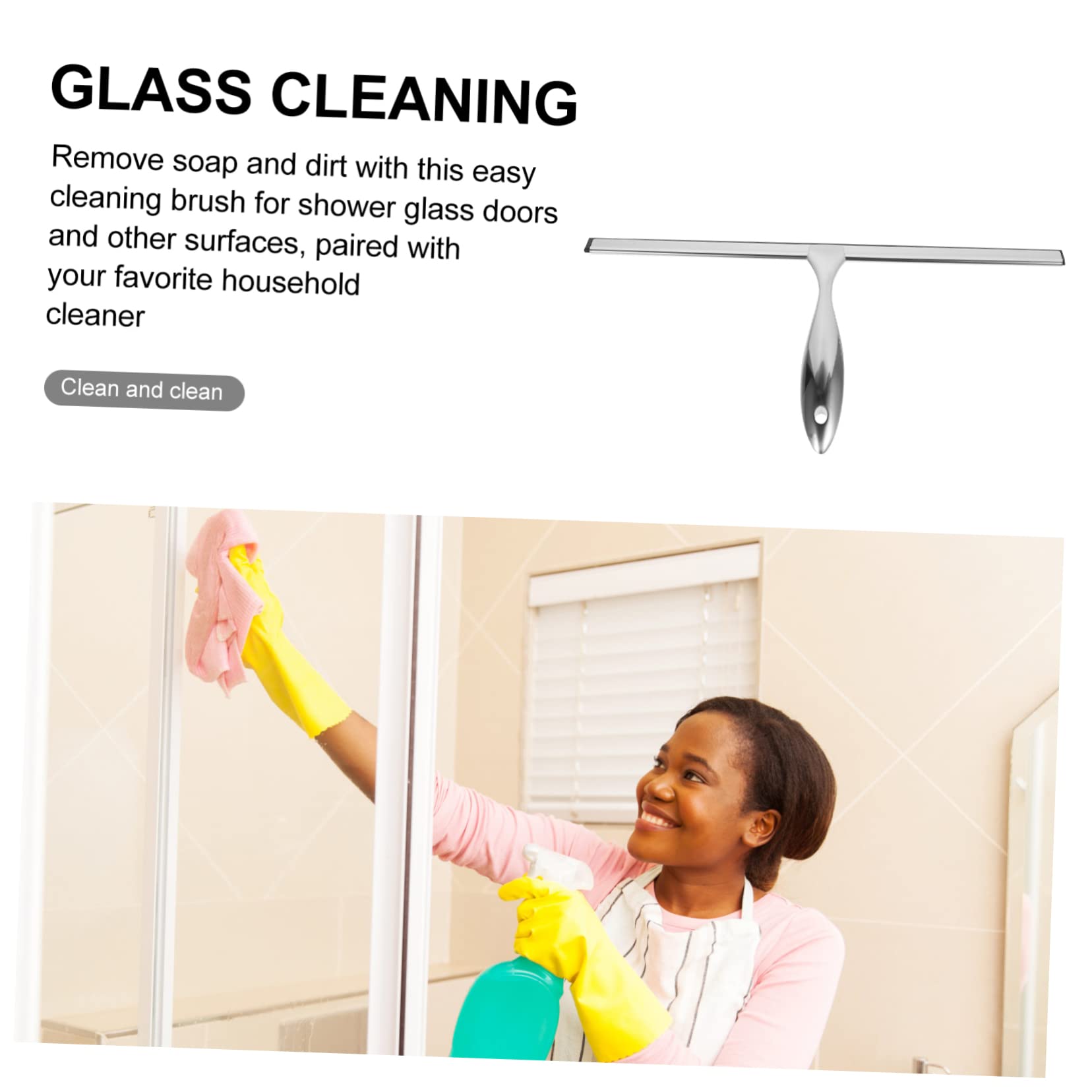 Duschabzieher für Fliesen und Glastüren aus Edelstahl mit Silikon