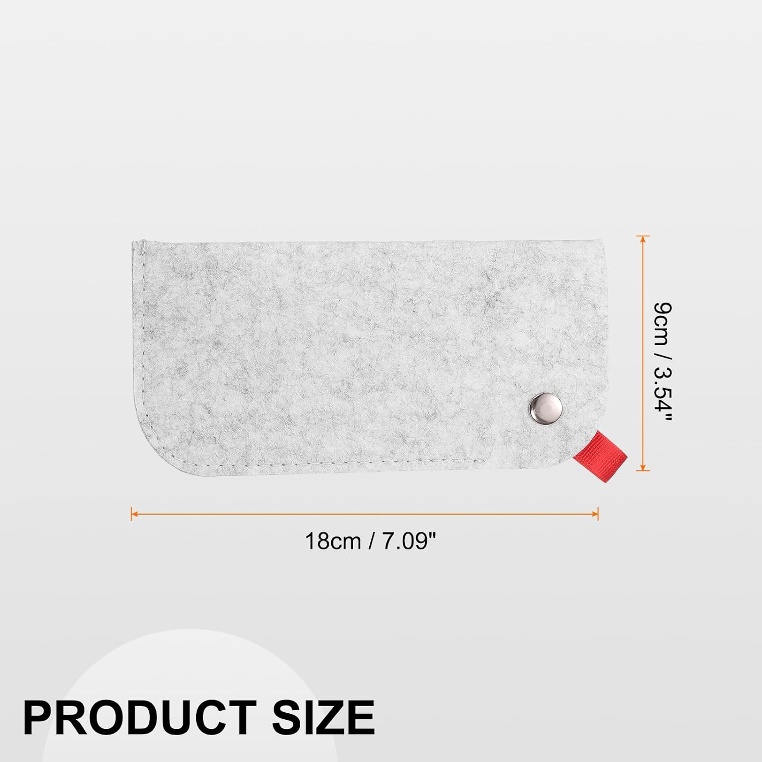 HARFINGTON Soft Eyeglasses Bag Portable Felt Glasses Case Sunglasses Storage Pouch Case Holder, Grey