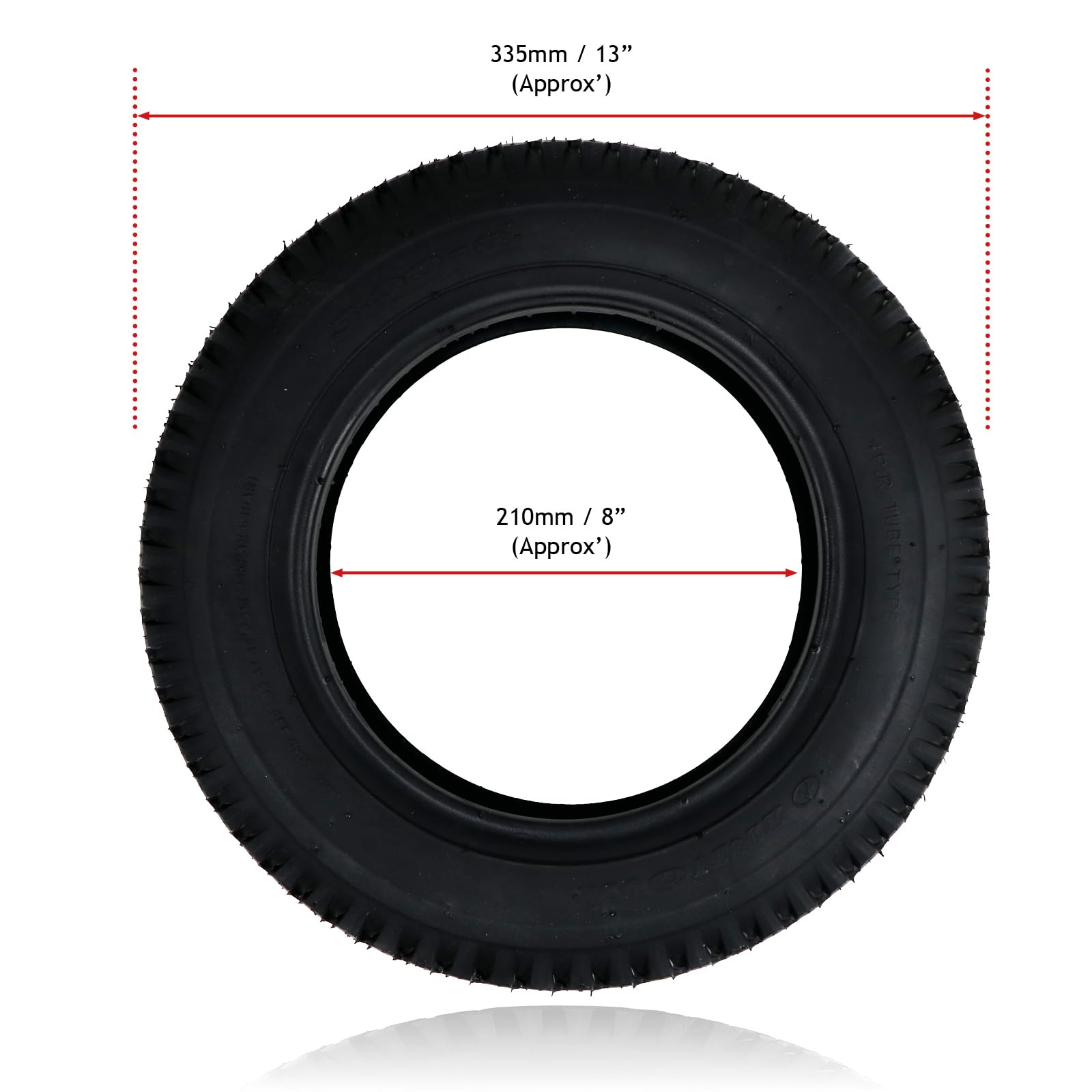 SPARES2GO Pneu 3.00 x 8 pour scooter à mobilité réduite 300 x 8 3.00 x 8 Jante 20,3 cm