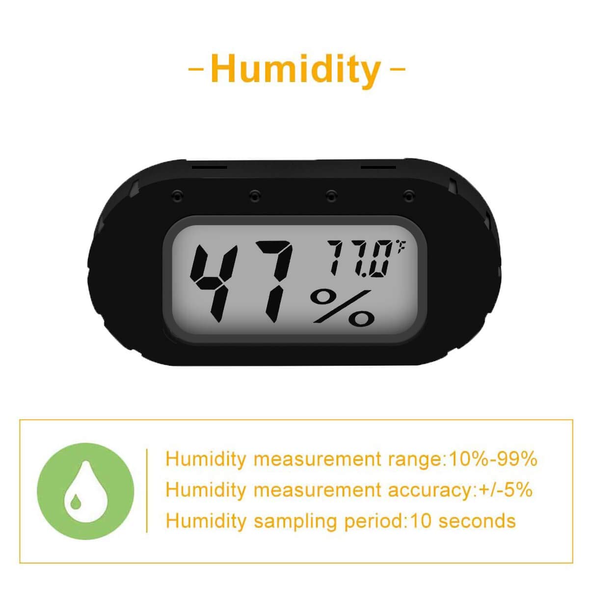 4 Pack Mini Digital Electronic Thermometer Hygrometer, Indoor Thermometer, Hygrometer LCD Display Fahrenheit (Fahrenheit), Suitable for humidifiers, greenhouses, Gardens, basements