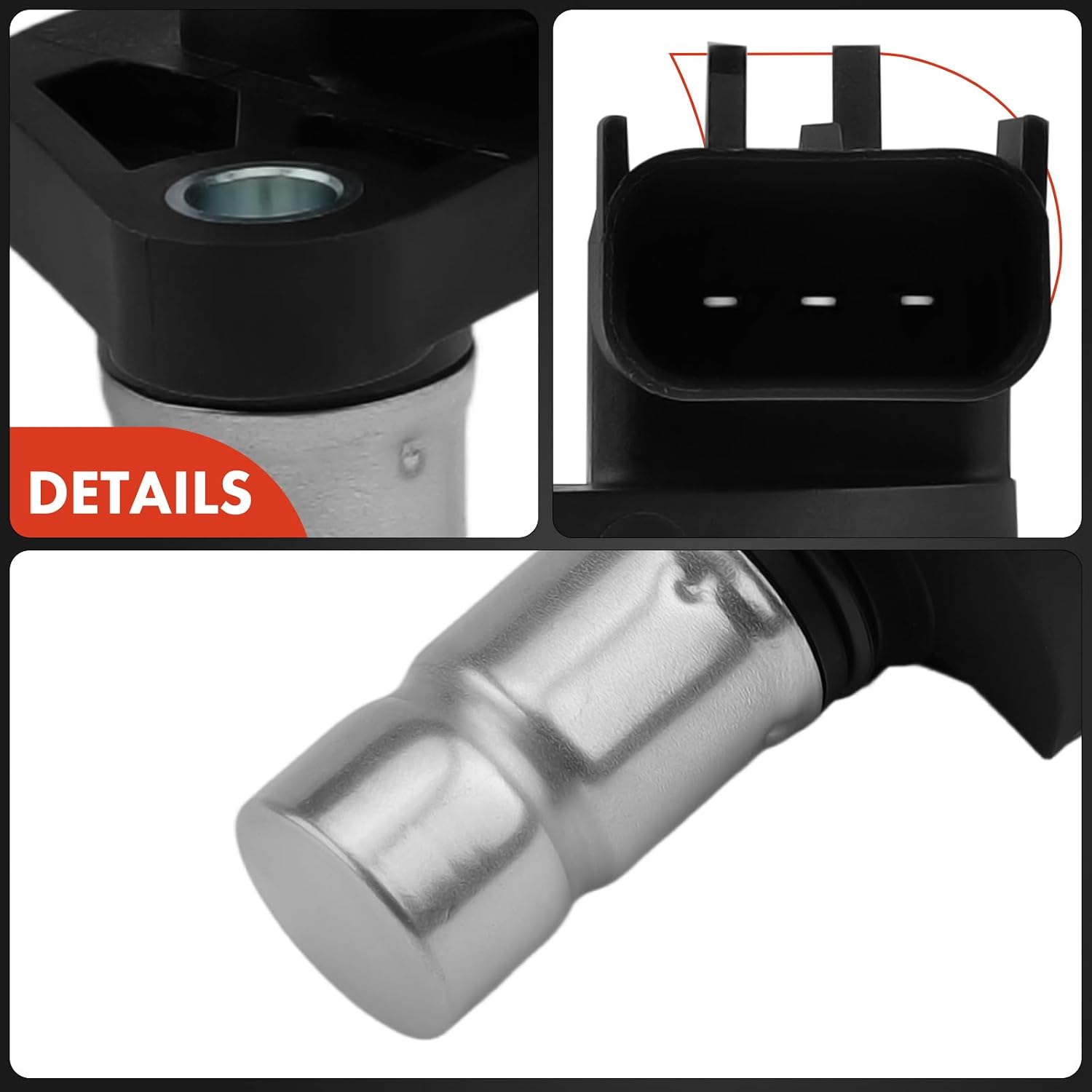 A-Premium Engine Crankshaft Position Sensor Compatible with Dodge Caravan 1998-2002, Avenger & Chrysler Sebring, PT Cruiser, Cirrus & Mitsubishi Eclipse & Plymouth Grand Voyager & Eagle, 2.0L 2.4L