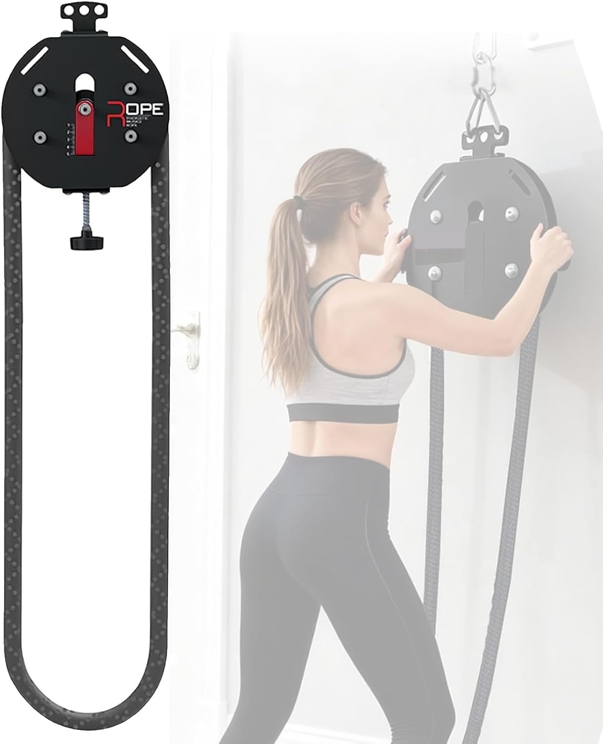 Endless Rope Machine for Home Gym, Portable Pulley Rope Trainer with Adjustable Resistance, Hanging Ropes Trainer for Full Body Workout, Cardio, HIIT & Muscle Endurance Training