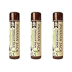 Panama Jack Sunscreen Lip Balm - SPF 45, Broad Spectrum UVA-UVB Sunscreen Protection, Prevents & Soothes Dry, Chapped Lips, Vanilla, 3-pack