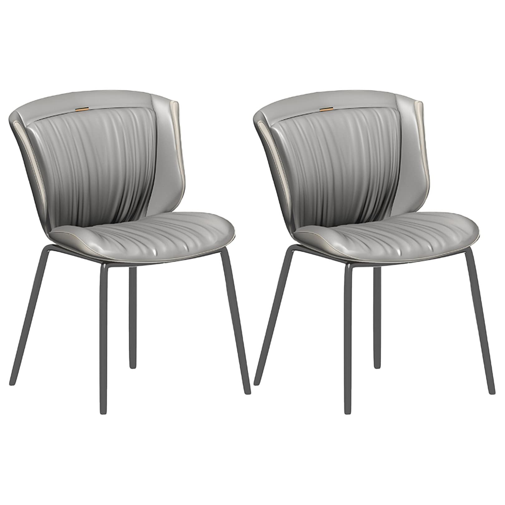 Chaises latérales du salon lot de 2 grises contre la fatigue lombaire