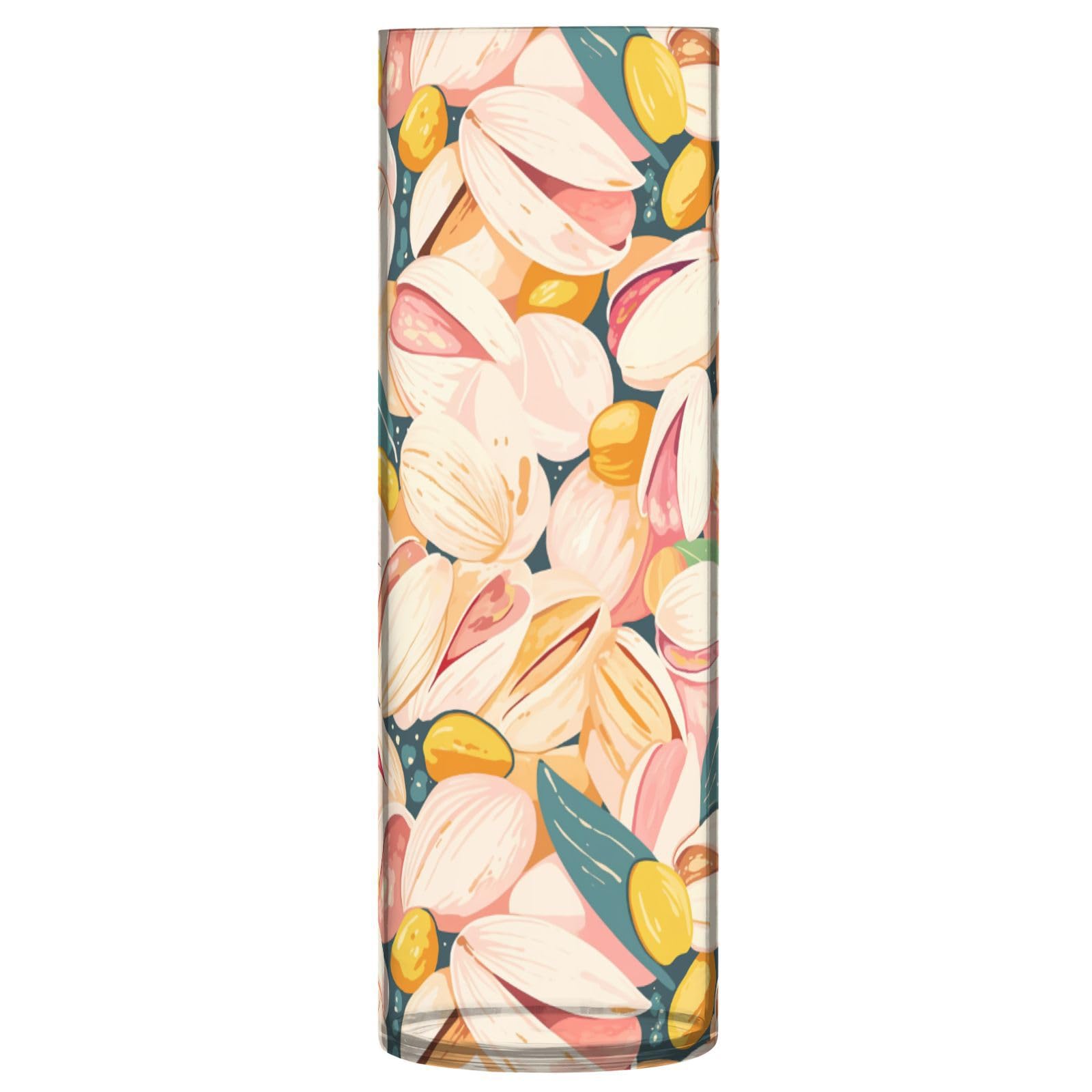 Vase en plastique motif noix 30x10 cm pour décoration de table