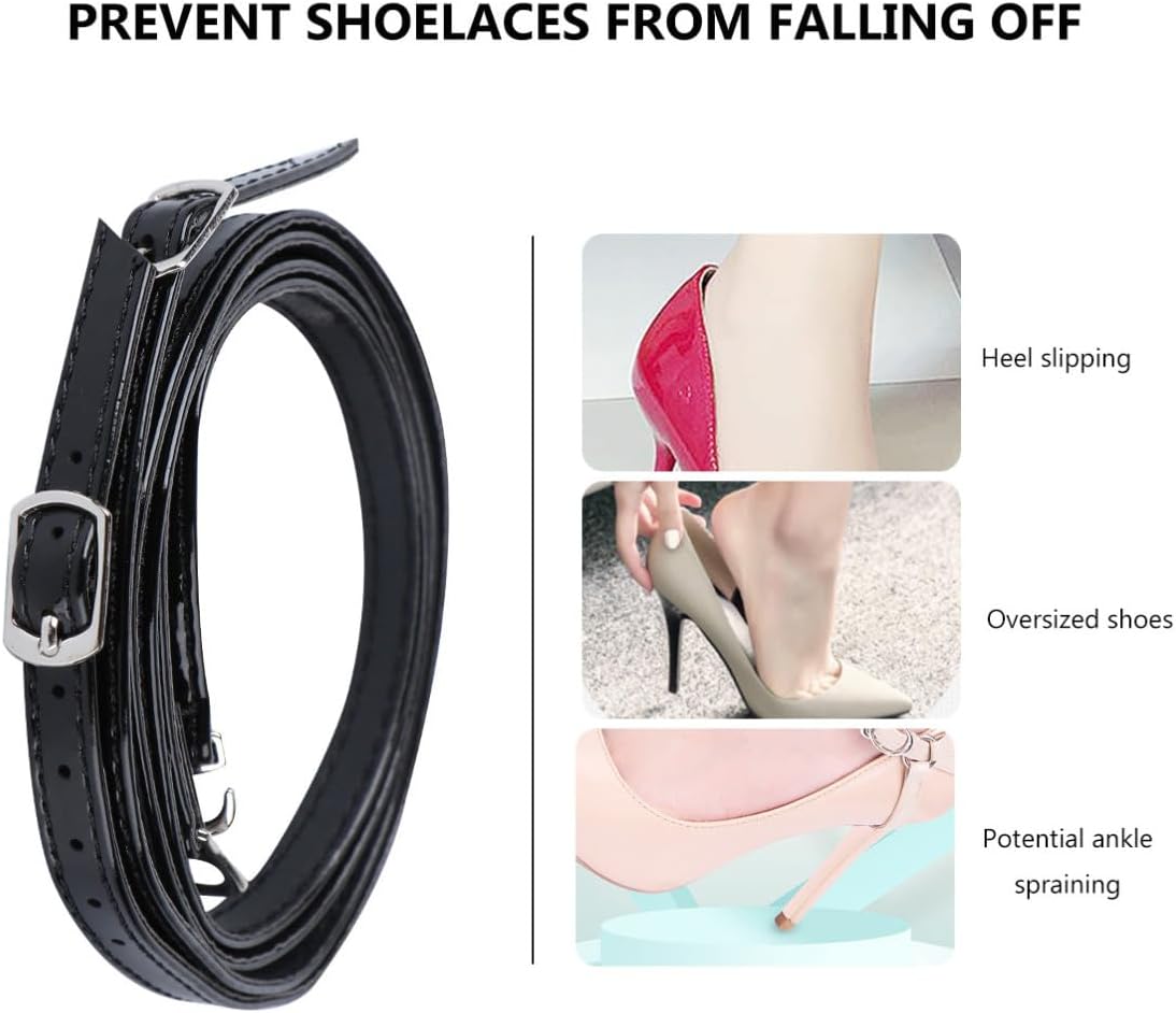 Women Faux Leather High Heel Ankle Straps, Detachable Cross Shoe