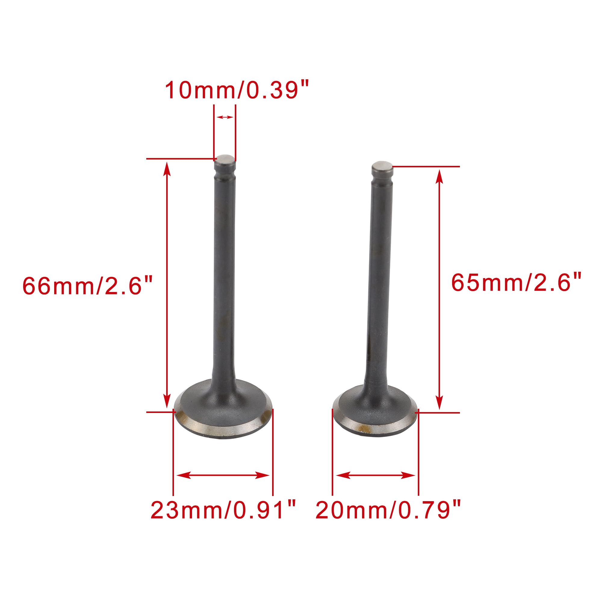 WOOSTAR Cilindro Testata Kit Valvole 66mm Sostituzione per 70cc 90cc 110cc Taotao Roketa Sunl Cinese Mini ATV Quad Motore Orizzontale Pocket Dirt Bike