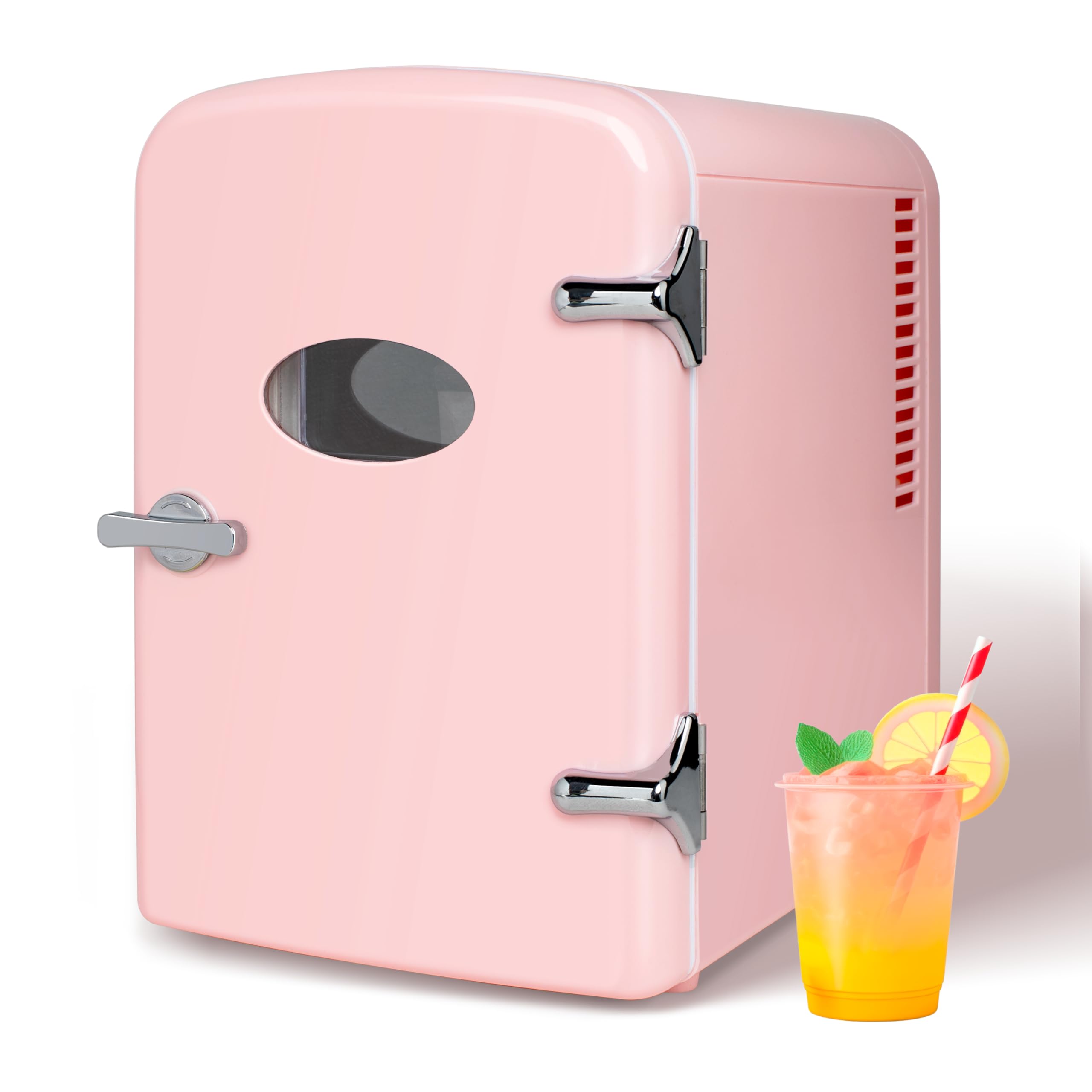 Simple Deluxe HKFRIGMINI4OBWPNK-E 0.1 cu ft Beverage Cooler Pink