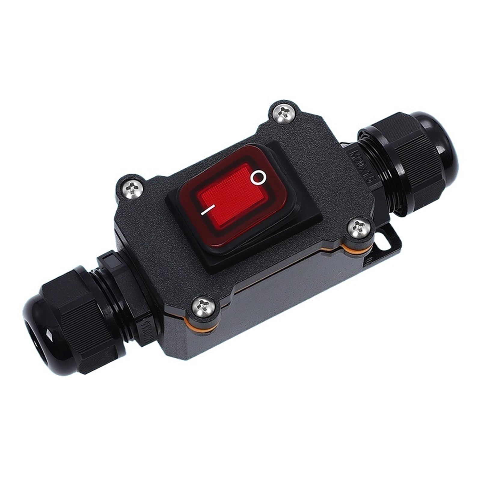 Interrupteur étanche bouton 220V avec feu de circulation LED rouge antichoc