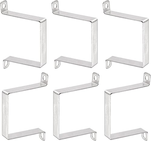 Miniatura 9 de Soporte de conector de puntal en forma de U de 0.709 in x 0.866 in (InnerHxInnerW) - Paquete de 6 - Bueno para fijación de tuberías en el hogar