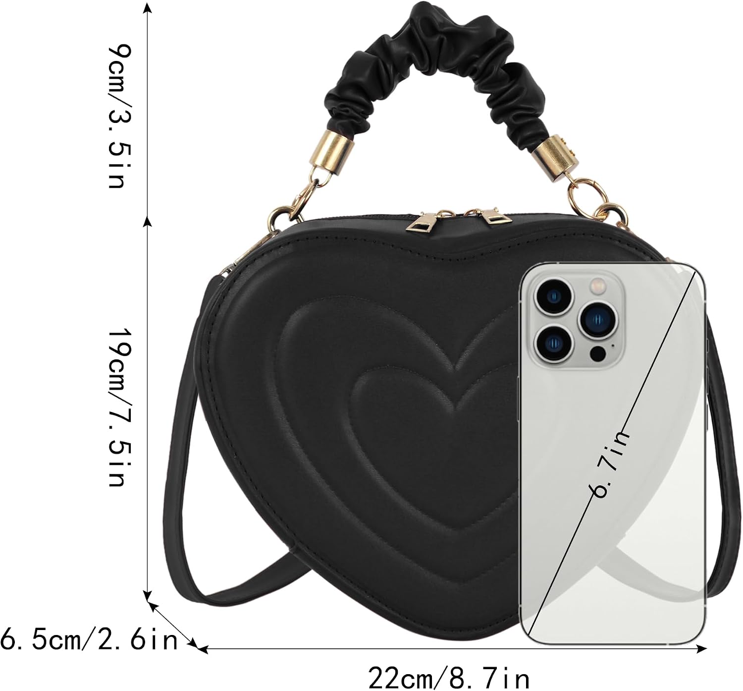 Women Heart Shape Purse Novelty Leather Shoulder Handbag Cute Tote Crossbody Bag Fashion Evening Clutch