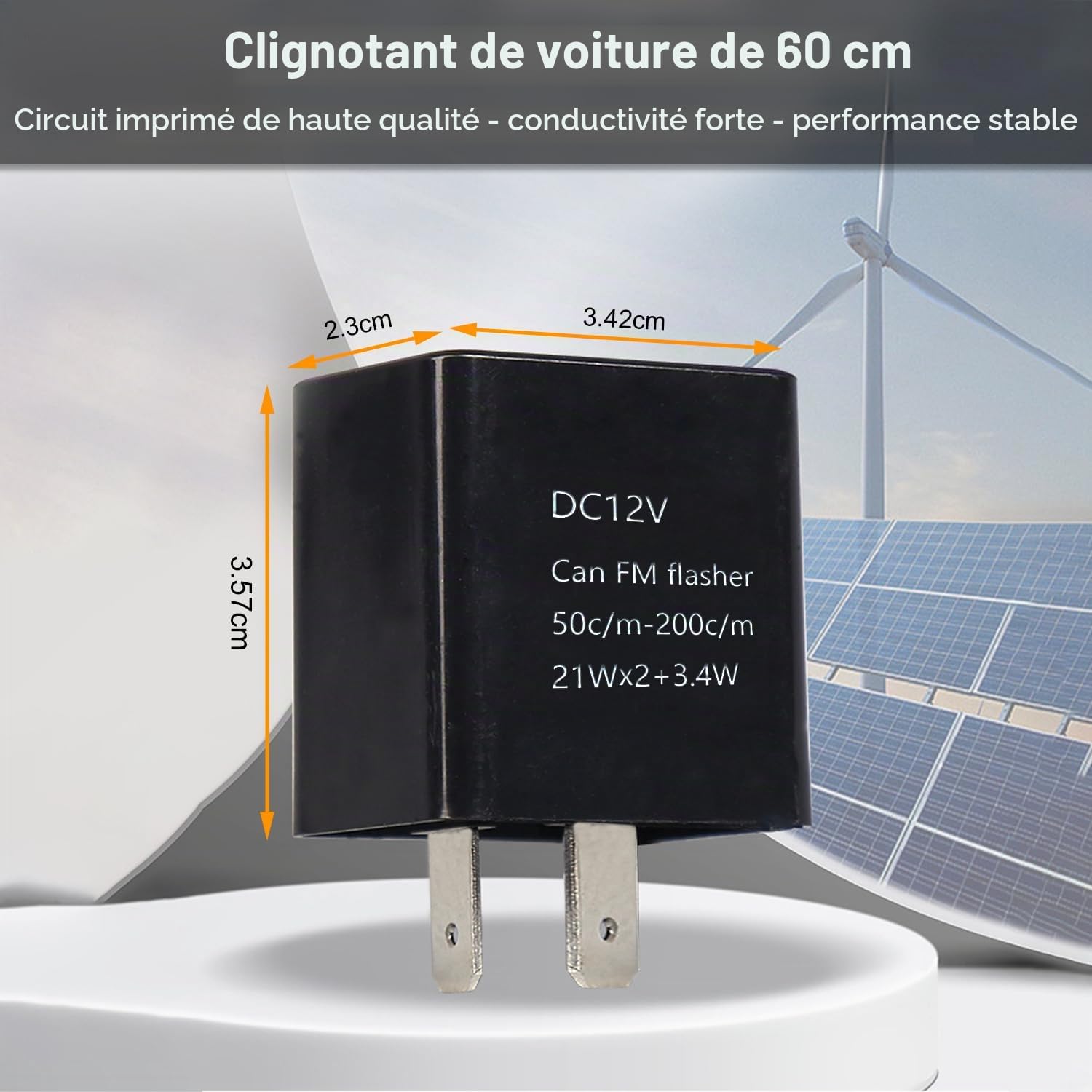 Centrale pour Clignotants Moto,Relais Clignotant Réglable | 2Pin Clignotant Relais,DC12V Centrale Clignotante,Avec Engrenage Réglable,pour Clignotant Moto LED-Boîtier Lgnifuge,​​2Pieces